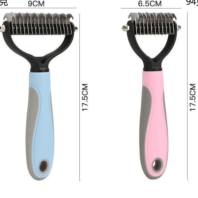 2-in-1 Pet Dematting Comb & Undercoat Rake – Dual-Sided Deshedding Tool for Dogs & Cats, Removes Tangles, Mats & Loose Fur